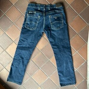 Armani Jeans size 34 x 34 slim fit button up bikercore designer